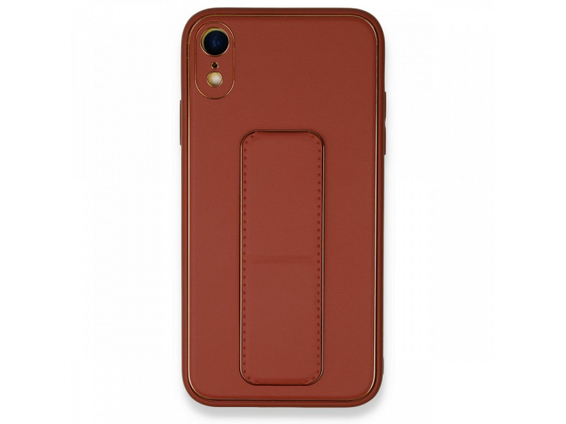 Newface iPhone XR Kılıf Coco Deri Standlı Kapak - Fuşya
