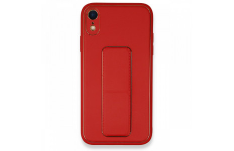 Newface iPhone XR Kılıf Coco Deri Standlı Kapak - Kırmızı