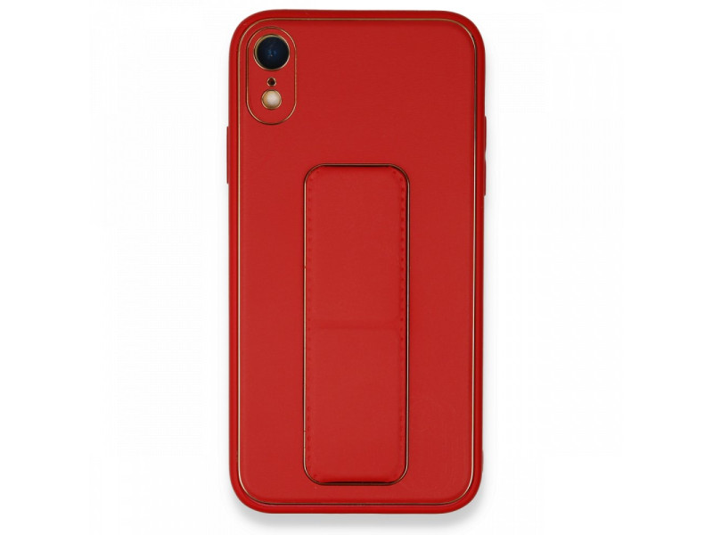 Newface iPhone XR Kılıf Coco Deri Standlı Kapak - Kırmızı