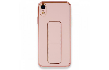 Newface iPhone XR Kılıf Coco Deri Standlı Kapak - Pembe