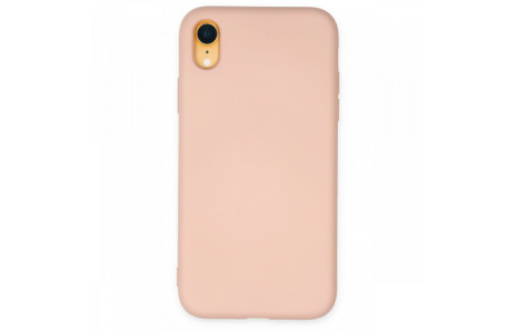 Newface iPhone XR Kılıf Nano içi Kadife Silikon - Pudra