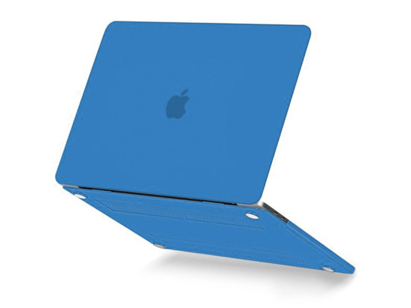 Newface Macbook Pro 16.2 2021 Macbook Buzlu Kapak - Mavi