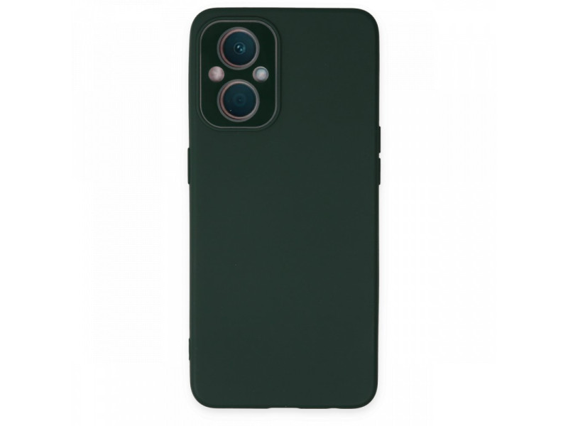 Newface Oppo Reno 7 Lite Kılıf Lansman Glass Kapak - Koyu Yeşil
