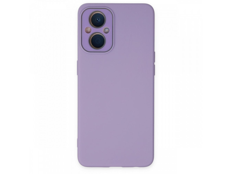 Newface Oppo Reno 7 Lite Kılıf Lansman Glass Kapak - Lila