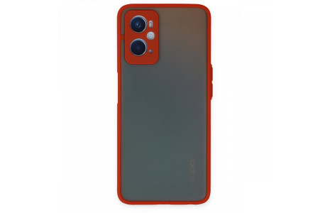 Newface Oppo A96 Kılıf Montreal Silikon Kapak - Kırmızı