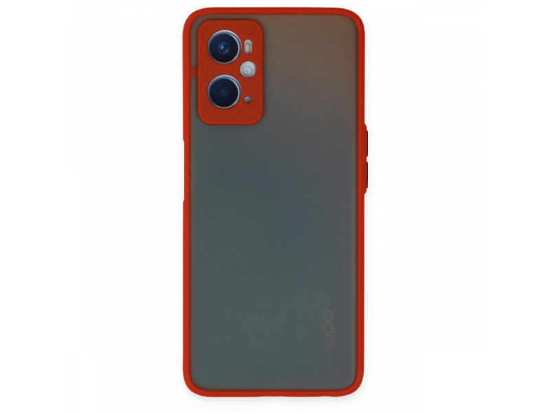 Newface Oppo A96 Kılıf Montreal Silikon Kapak - Kırmızı
