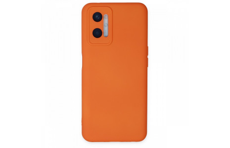 Newface Oppo A96 Kılıf Nano içi Kadife Silikon - Turuncu