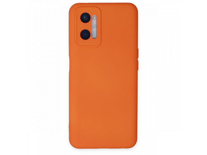 Newface Oppo A96 Kılıf Nano içi Kadife Silikon - Turuncu