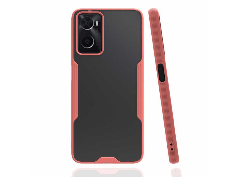 Newface Oppo A96 Kılıf Platin Silikon - Pembe