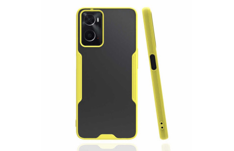 Newface Oppo A96 Kılıf Platin Silikon - Sarı