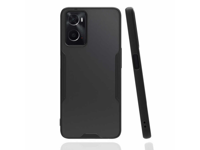 Newface Oppo A96 Kılıf Platin Silikon - Siyah