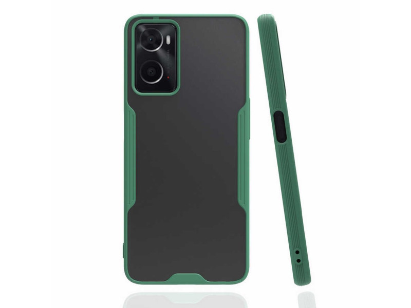 Newface Oppo A96 Kılıf Platin Silikon - Yeşil