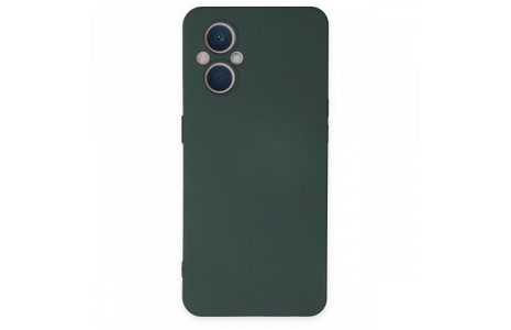 Newface Oppo Reno 7 Lite Kılıf Nano içi Kadife Silikon - Koyu Yeşil