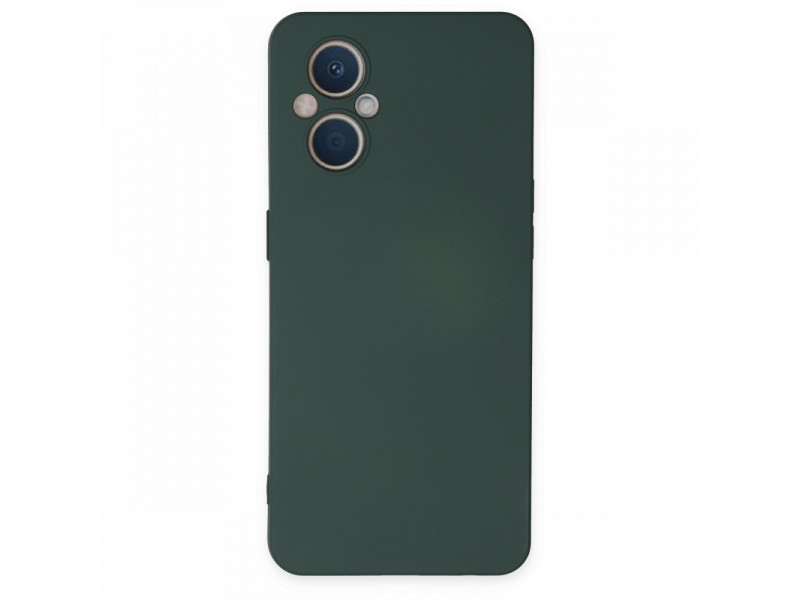 Newface Oppo Reno 7 Lite Kılıf Nano içi Kadife Silikon - Koyu Yeşil