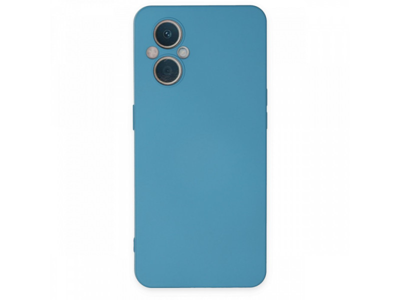 Newface Oppo Reno 7 Lite Kılıf Nano içi Kadife Silikon - Mavi