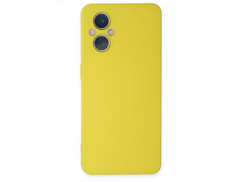 Newface Oppo Reno 7 Lite Kılıf Nano içi Kadife Silikon - Sarı