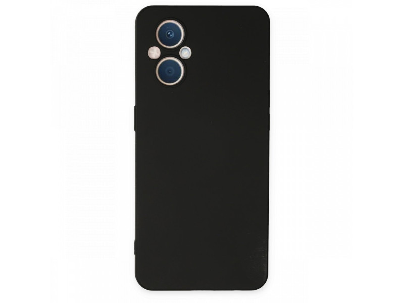 Newface Oppo Reno 7 Lite Kılıf Nano içi Kadife Silikon - Siyah