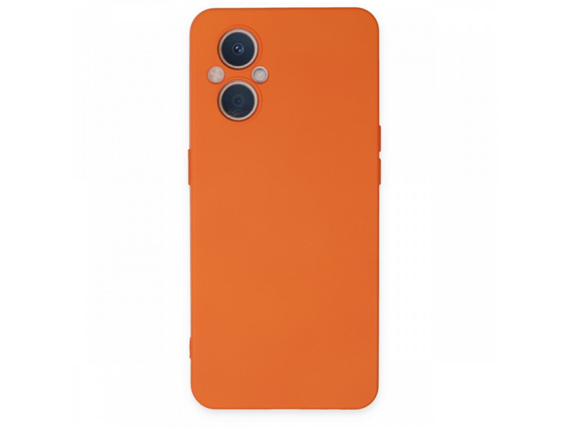 Newface Oppo Reno 7 Lite Kılıf Nano içi Kadife Silikon - Turuncu