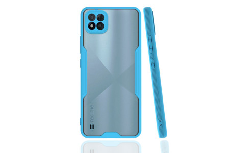 Newface Realme C11 2021 Kılıf Platin Silikon - Mavi
