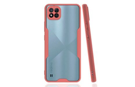 Newface Realme C11 2021 Kılıf Platin Silikon - Pembe