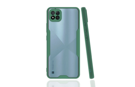 Newface Realme C11 2021 Kılıf Platin Silikon - Yeşil