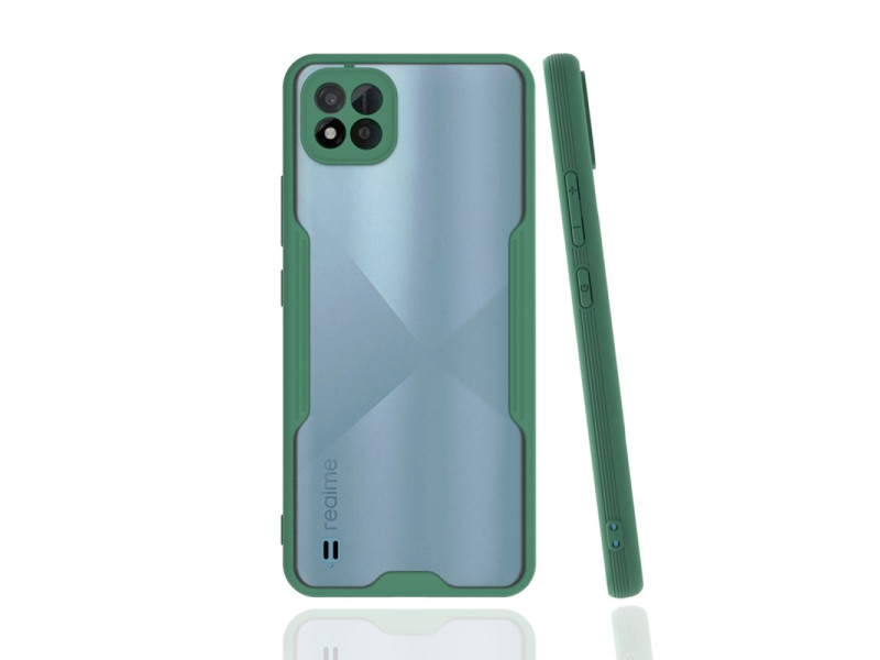 Newface Realme C11 2021 Kılıf Platin Silikon - Yeşil