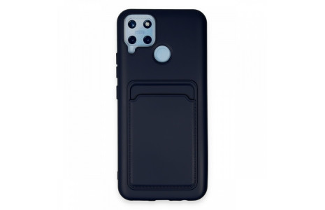 Newface Realme C25s Kılıf Kelvin Kartvizitli Silikon - Lacivert