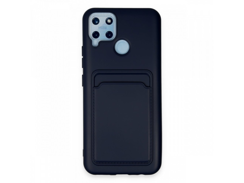 Newface Realme C25s Kılıf Kelvin Kartvizitli Silikon - Lacivert