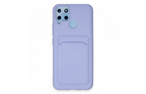 Newface Realme C25s Kılıf Kelvin Kartvizitli Silikon - Lila