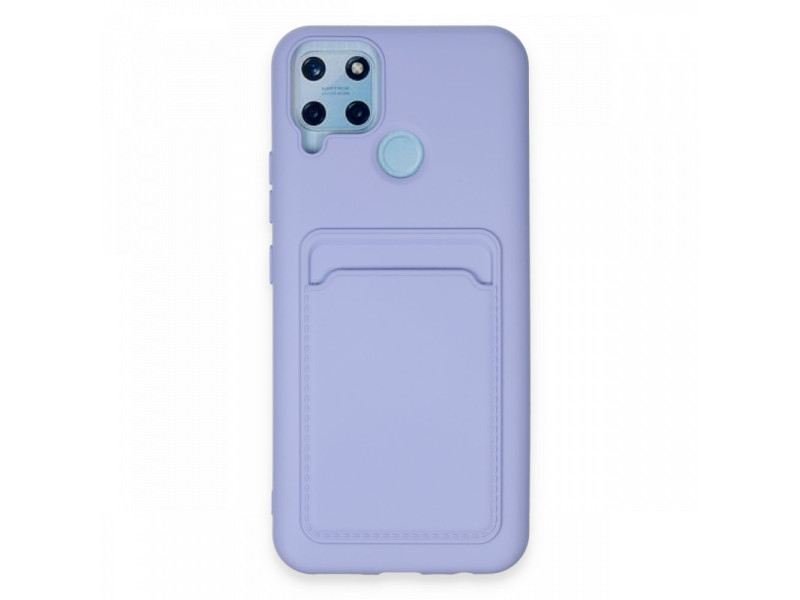 Newface Realme C25s Kılıf Kelvin Kartvizitli Silikon - Lila