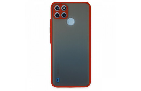 Newface Realme C25Y Kılıf Montreal Silikon Kapak - Kırmızı