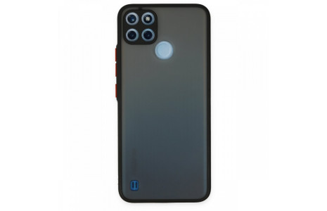 Newface Realme C25Y Kılıf Montreal Silikon Kapak - Siyah