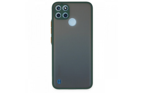 Newface Realme C25Y Kılıf Montreal Silikon Kapak - Yeşil