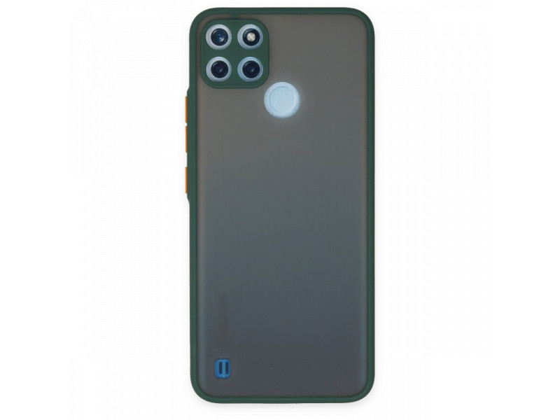 Newface Realme C25Y Kılıf Montreal Silikon Kapak - Yeşil