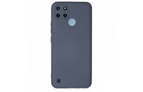 Newface Realme C25Y Kılıf Nano içi Kadife Silikon - Gri