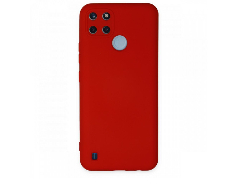 Newface Realme C25Y Kılıf Nano içi Kadife Silikon - Kırmızı