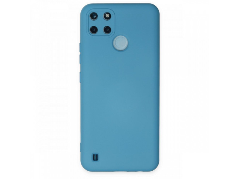 Newface Realme C25Y Kılıf Nano içi Kadife Silikon - Mavi