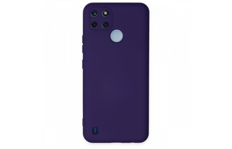 Newface Realme C25Y Kılıf Nano içi Kadife Silikon - Mor