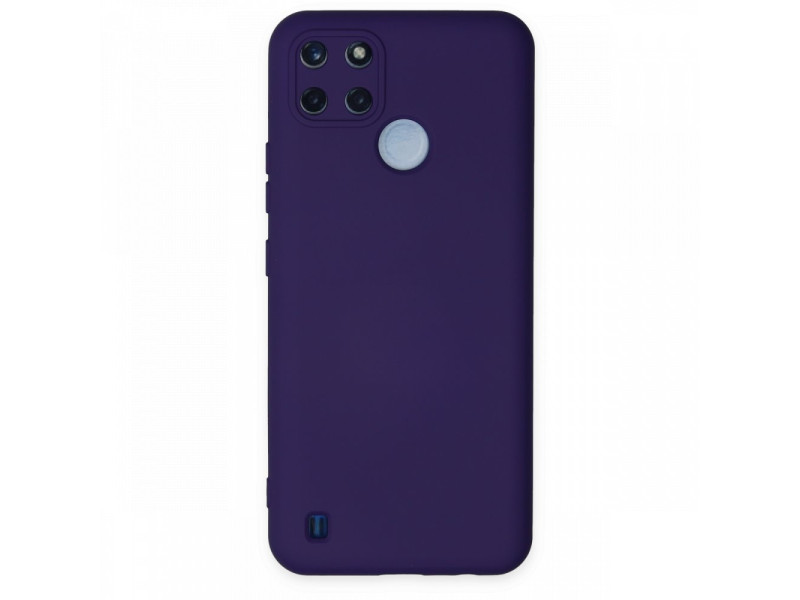 Newface Realme C25Y Kılıf Nano içi Kadife Silikon - Mor