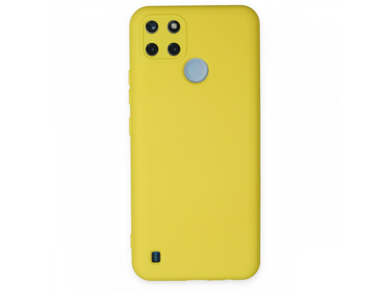 Newface Realme C25Y Kılıf Nano içi Kadife Silikon - Sarı