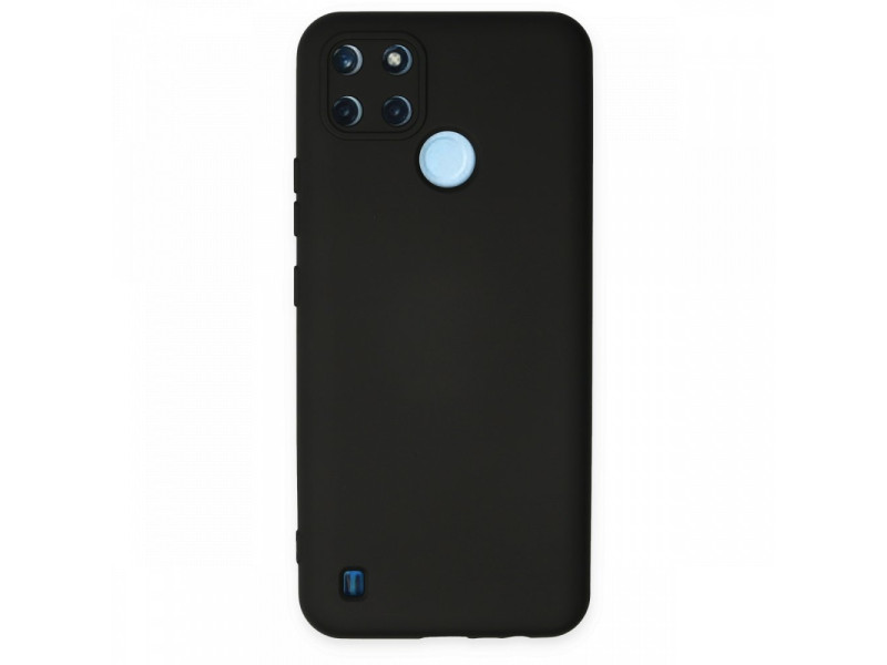 Newface Realme C25Y Kılıf Nano içi Kadife Silikon - Siyah