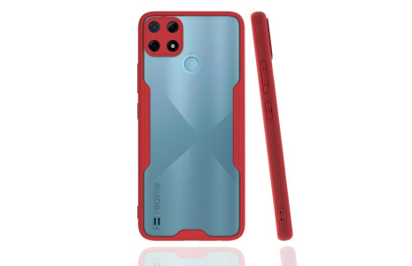 Newface Realme C25Y Kılıf Platin Silikon - Kırmızı