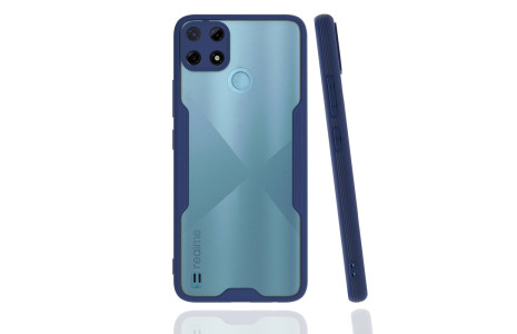 Newface Realme C25Y Kılıf Platin Silikon - Lacivert