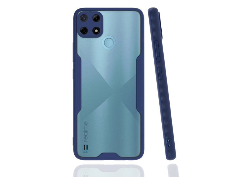 Newface Realme C25Y Kılıf Platin Silikon - Lacivert