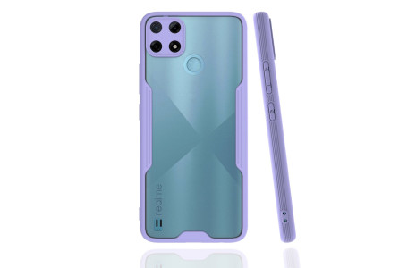 Newface Realme C25Y Kılıf Platin Silikon - Lila