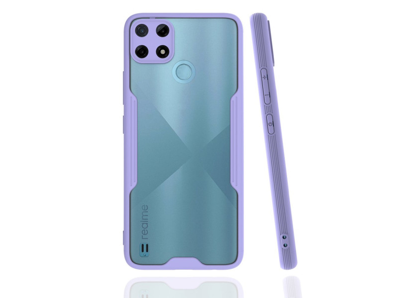 Newface Realme C25Y Kılıf Platin Silikon - Lila