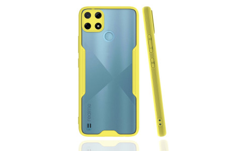 Newface Realme C25Y Kılıf Platin Silikon - Sarı