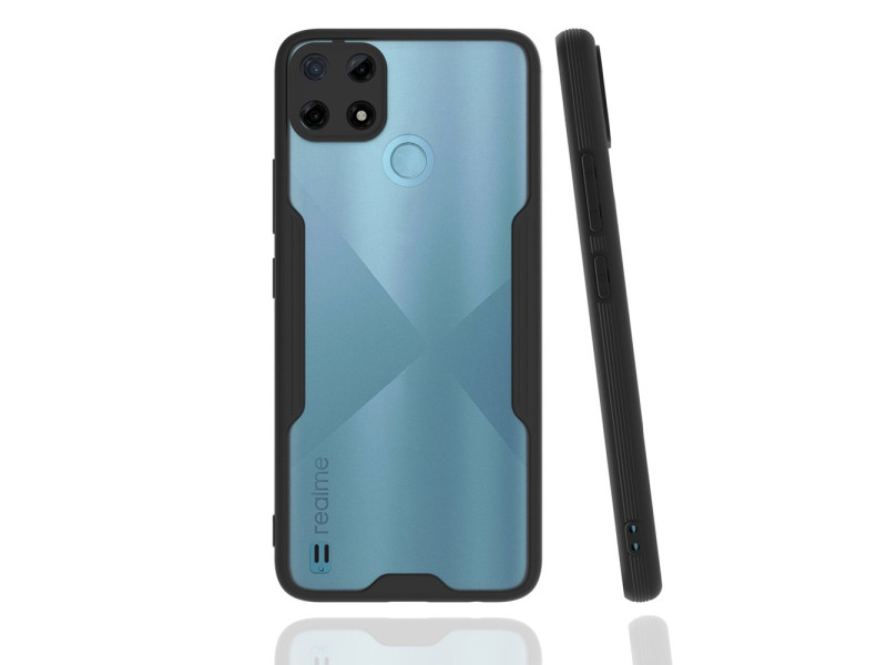 Newface Realme C25Y Kılıf Platin Silikon - Siyah