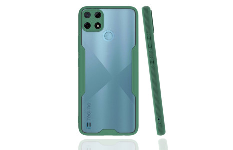 Newface Realme C25Y Kılıf Platin Silikon - Yeşil