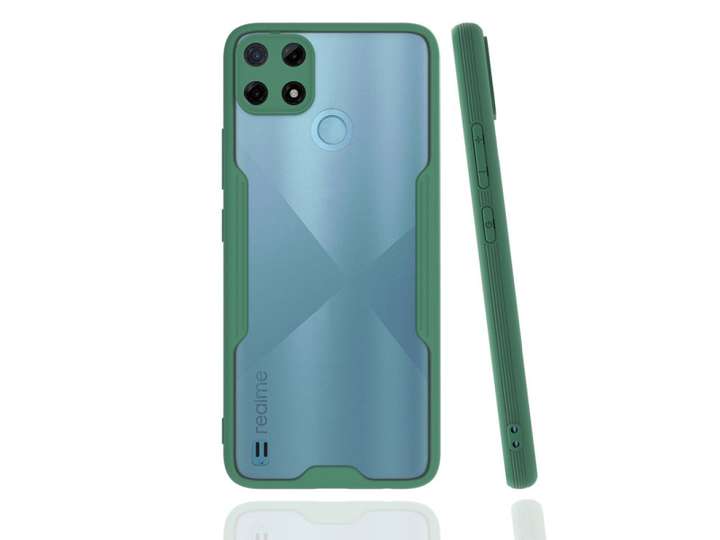 Newface Realme C25Y Kılıf Platin Silikon - Yeşil